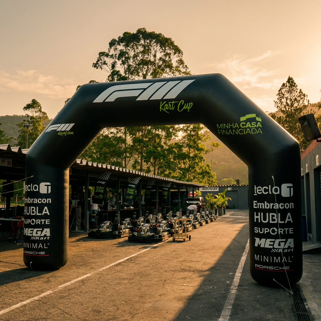 Paddock ao entardecer